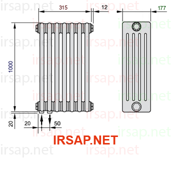 Радиатор IRSAP Tesi 51000/7 T18 CL 01